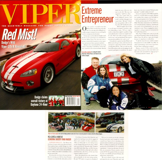 Viper Quarterly Spring 2000 feature page on Michael Pierce
