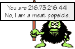 Live signature showing your own IP address, ISP, and a random quote